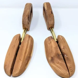 Vintage Solid Cedar Wood Men's Adjustable Shapers Stretchers Shoe Tree Pair