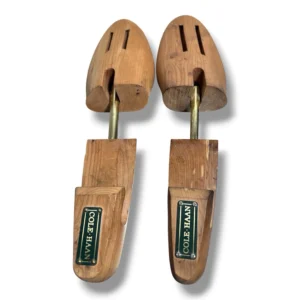 Cole Haan Solid Cedar Wood Shoe Trees Men Adjustable Metal Shaper Keeper USA Med