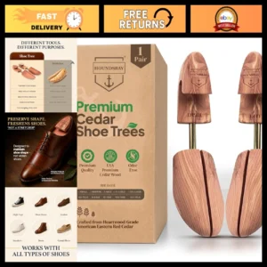 Cedar Shoe Trees for Men & Women - Shoe Shaper & Stretcher for Perfect Fit